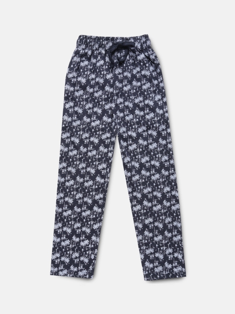 

Urban Dog Blue Printed Lounge Pants, Navy blue