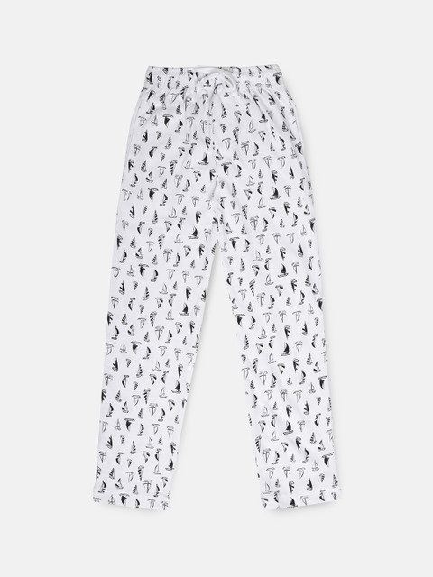 

Urban Dog Boys White & Black Printed Lounge Pants
