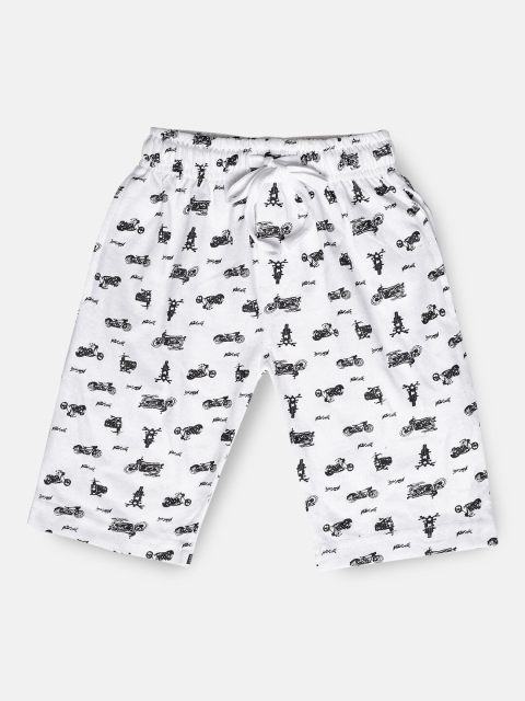 

Urban Dog Boys White Printed Regular Shorts