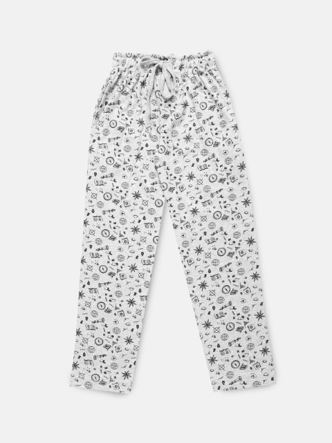 

Urban Dog Boys Grey & Black Printed Lounge Pants