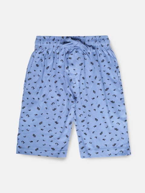 

Urban Dog Boys Blue Printed Regular Fit Regular Shorts