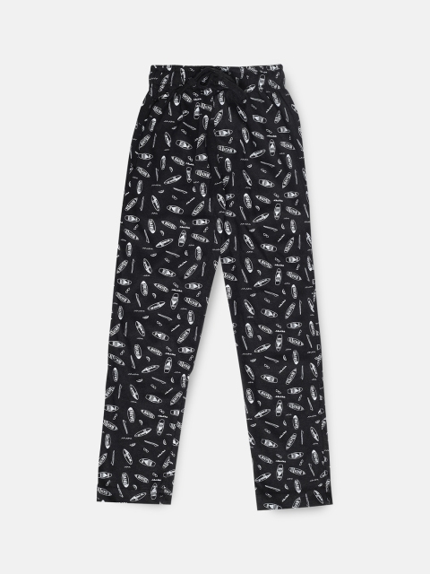 

Urban Dog Infant Boys Black & White Printed Lounge Pants UDKPYJ17