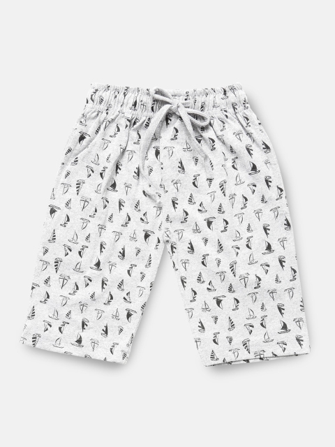 

Urban Dog Boys Grey Melange Nautical Print Regular Shorts