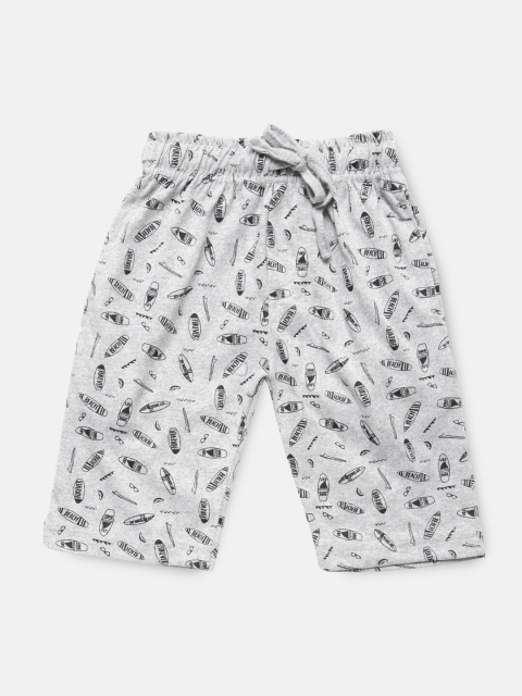

Urban Dog Boys Grey Printed Regular Fit Regular Shorts