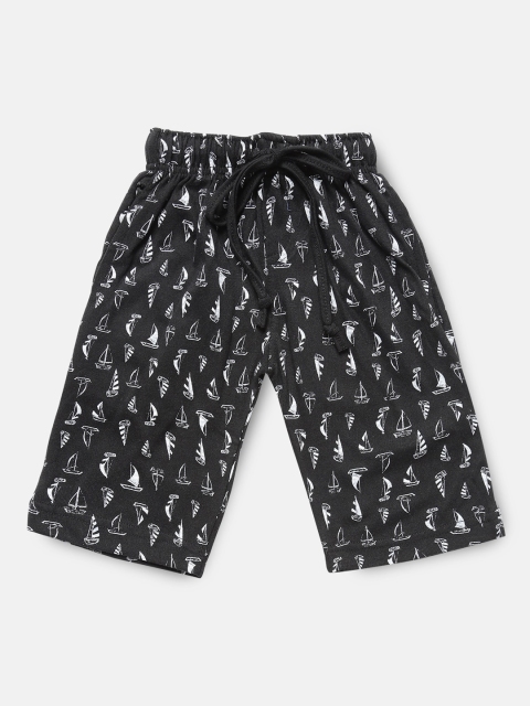 

Urban Dog Boys Black Printed Regular Shorts