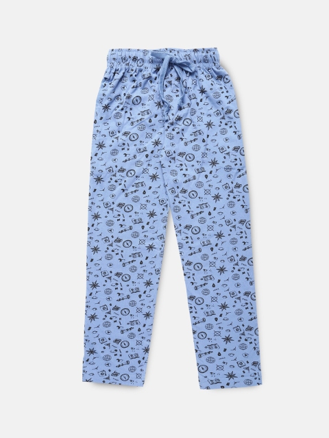 

Urban Dog Boys Blue & Black Printed Lounge Pants