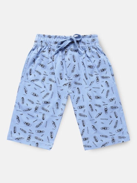 

Urban Dog Boys Blue Printed Regular Fit Regular Shorts