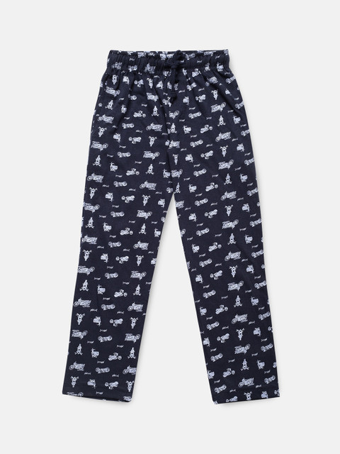 

Urban Dog Boys Navy Blue Printed Lounge Pants