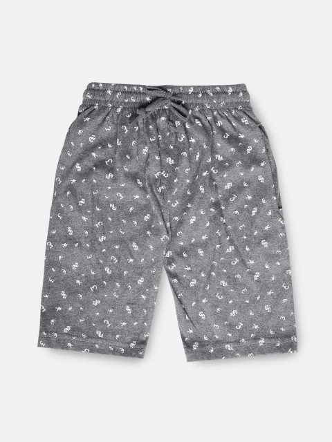 

Urban Dog Boys Charcoal Printed Regular Fit Regular Shorts