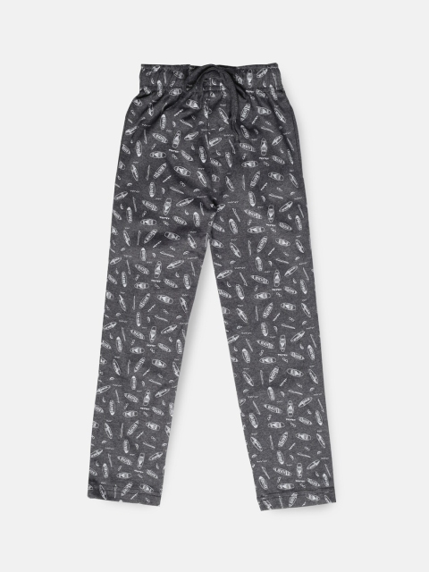 

Urban Dog Boys Charcoal Grey & White Printed Lounge Pants