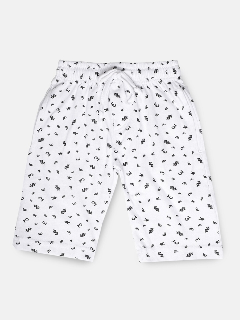 

Urban Dog Boys White Printed Regular Fit Regular Shorts