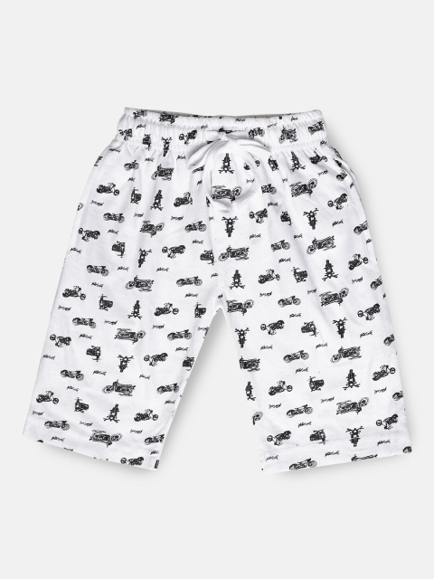 

Urban Dog Boys White Printed Regular Shorts