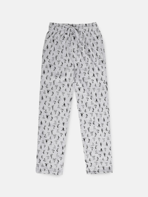 

Urban Dog Boys Grey Melange & Black Printed Lounge Pants