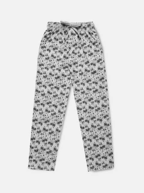 

Urban Dog Boys Grey Melange & Black Printed Lounge Pants