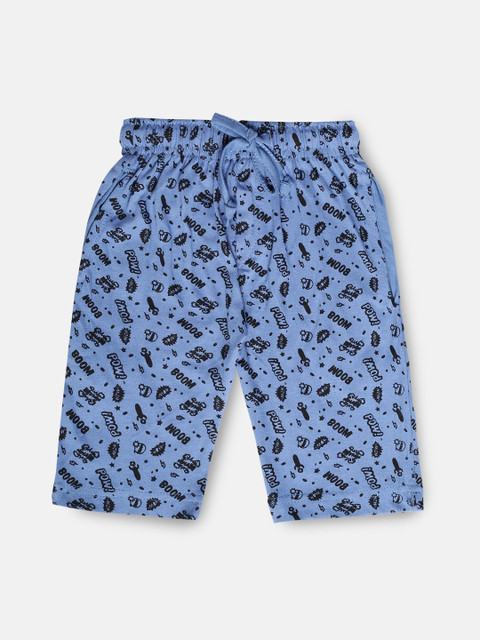 

Urban Dog Boys Blue Printed Regular Shorts