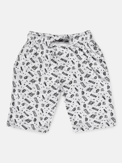 

Urban Dog Boys White Printed Regular Shorts