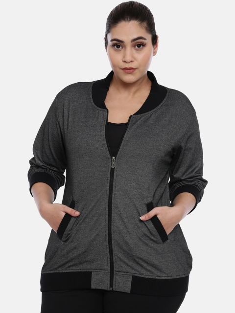 

The Pink Moon Women Black Solid Bomber
