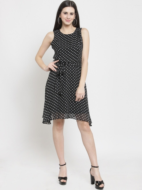 

Global Republic Women Black Printed A-Line Dress