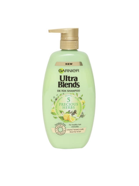 

Garnier Unisex Ultra Blends 5 Precious Herbs Shampoo 640 ml, Green