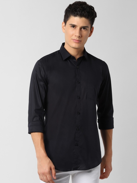 

Peter England Elite Men Black Slim Fit Solid Casual Shirt