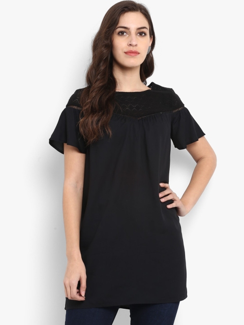 

Aditi Wasan Women Black Solid Top
