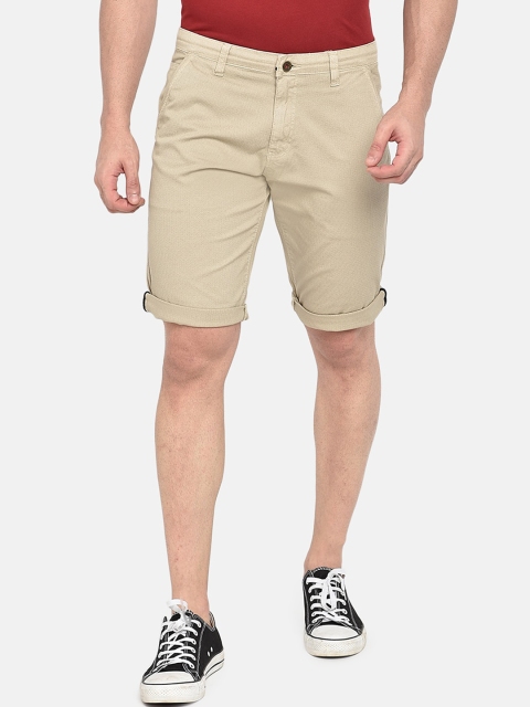 

beevee Men Beige Solid Regular Fit Regular Shorts