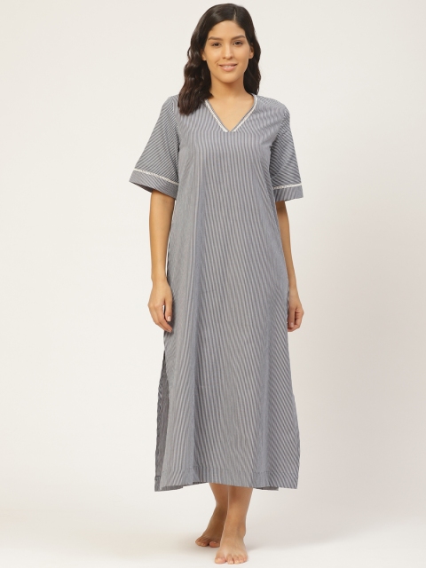 

pinwheel Blue & White Striped Maxi Nightdress