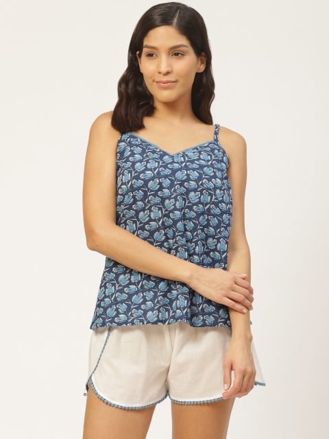 

pinwheel Women Blue & Off-White Printed Night Suit