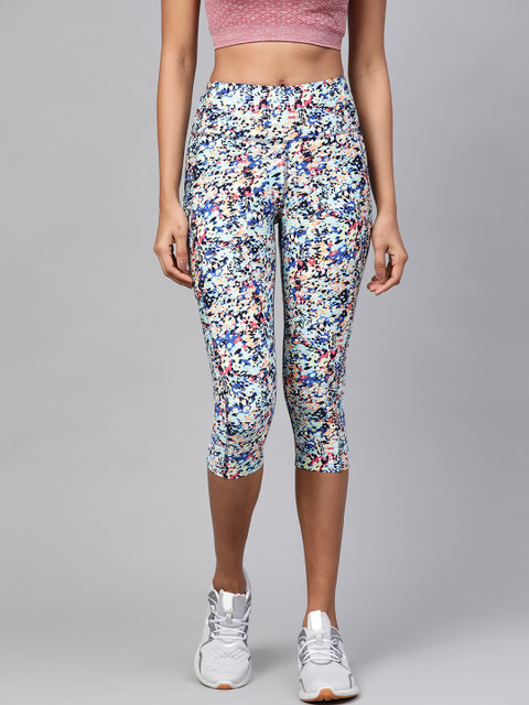 

Marks & Spencer Women Multicoloured Printed Three-Quarter Tights, Multi