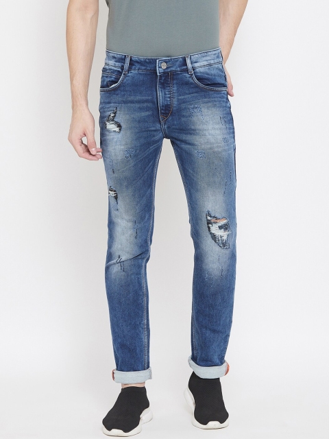 

Crimsoune Club Men Blue Slim Fit Mid-Rise Mildly Distressed Jeans