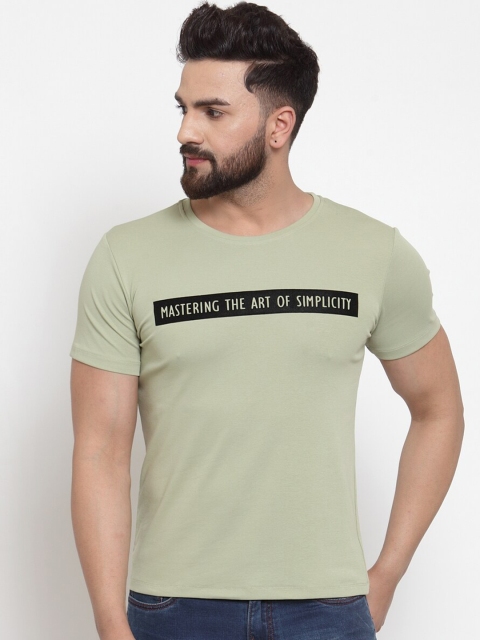 

Global Republic Men Green Printed Round Neck T-shirt