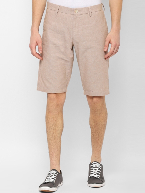 

Allen Solly Men Beige Solid Slim Fit Regular Shorts