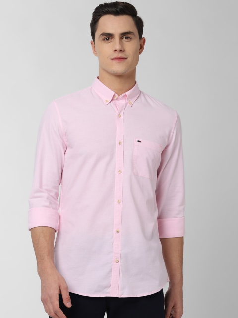 

Peter England Casuals Men Pink Slim Fit Solid Casual Shirt