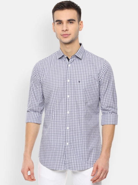 

Van Heusen Sport Men Grey & White Slim Fit Checked Casual Shirt