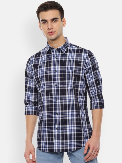 

Van Heusen Sport Men Blue Slim Fit Checked Casual Shirt