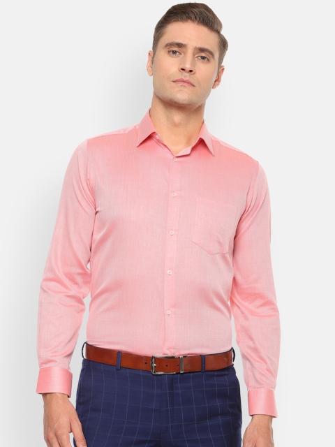 

Van Heusen Men Pink Regular Fit Checked Formal Shirt