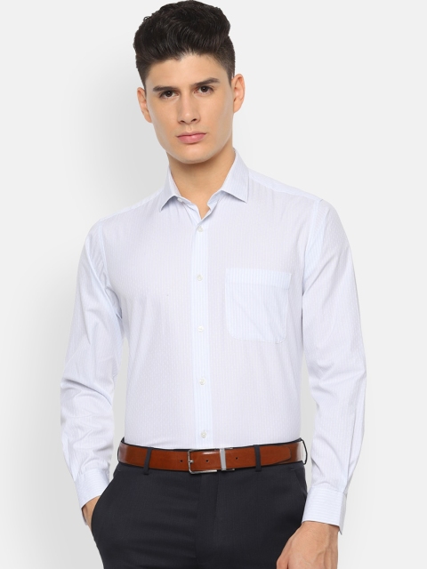 

Van Heusen Men Blue Regular Fit Striped Formal Shirt