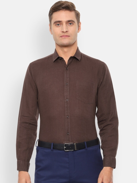 

Van Heusen Men Brown Regular Fit Solid Formal Shirt