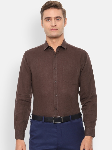 

Van Heusen Men Brown Regular Fit Solid Formal Shirt