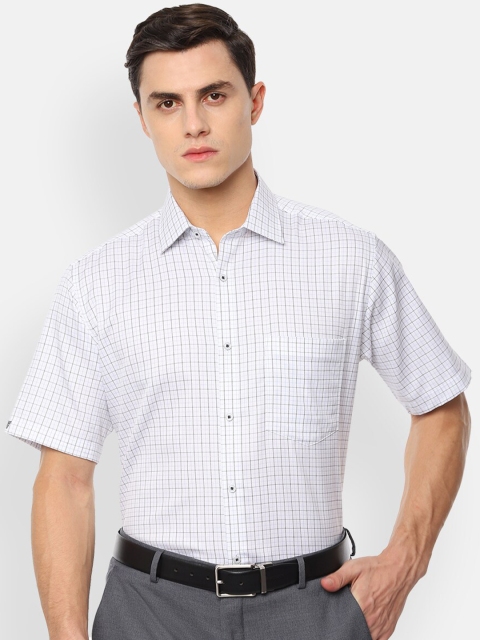 

Van Heusen Men White Slim Fit Checked Formal Shirt