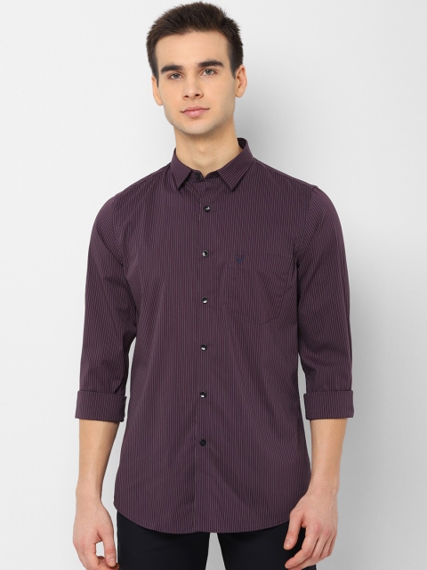 

Allen Solly Men Purple Regular Fit Striped Casual Shirt