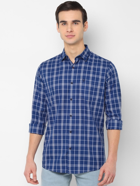 

Allen Solly Men Blue & White Checked Casual Shirt