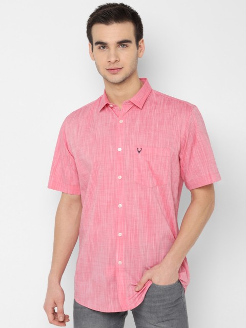 

Allen Solly Men Pink Slim Fit Solid Casual Shirt