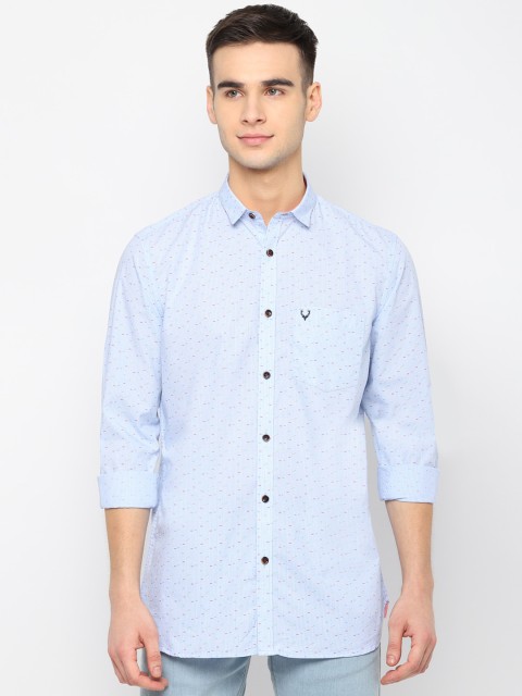 

Allen Solly Men Blue Regular Fit Checked Casual Shirt