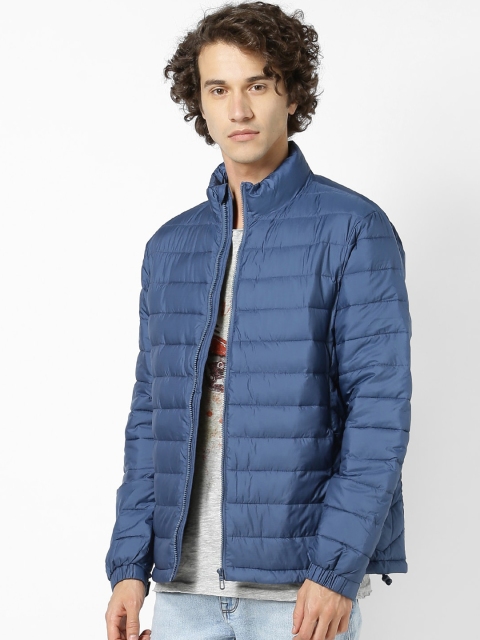

Celio Men Blue Solid Padded Jacket