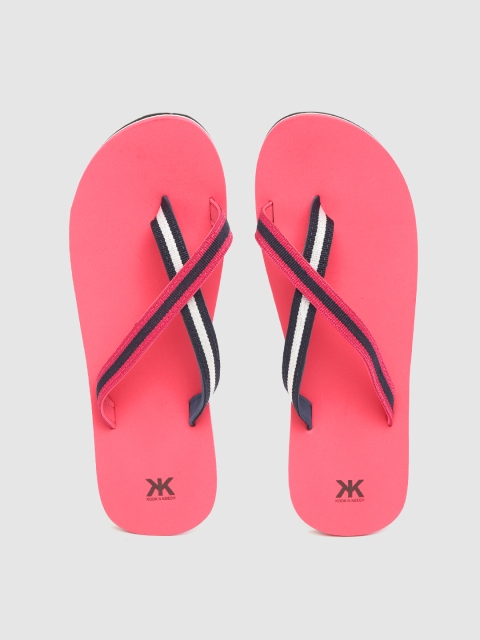 

Kook N Keech Women Coral Pink & White Striped One Toe Flip-Flops