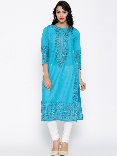 

Vishudh Blue Printed Kurta