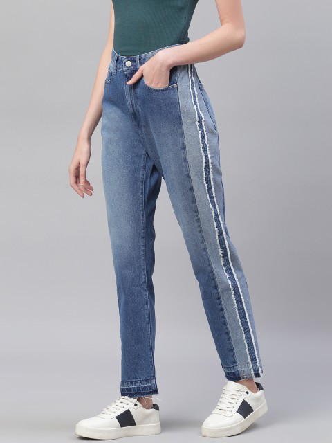 

Bhaane Women Blue Straight Fit Mid-Rise Clean Look Jeans
