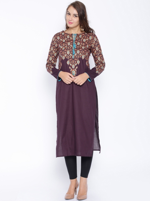 

Vishudh Purple Printed Kurta