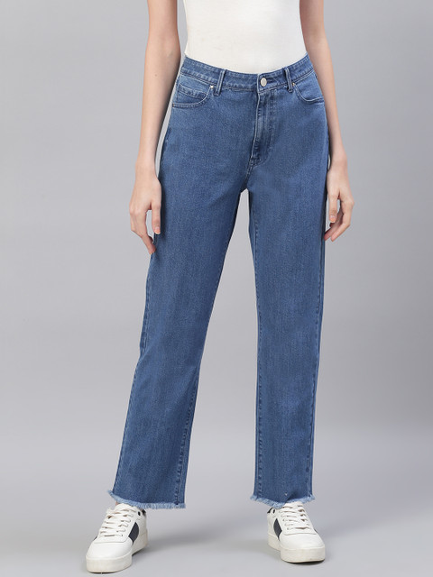 

Bhaane Women Blue Slim Fit Mid-Rise Clean Look Jeans